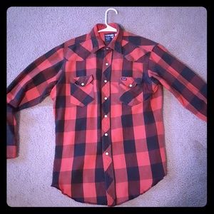 Vintage Wrangler Pearl Snap shirt 16x34